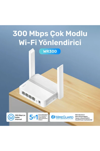 cudy Router Wr300 N300 2.4ghz 300mbps Ap/re/wısp 4xfe Port Mu-mımo Kablosuz Wi-fi - Resim 2