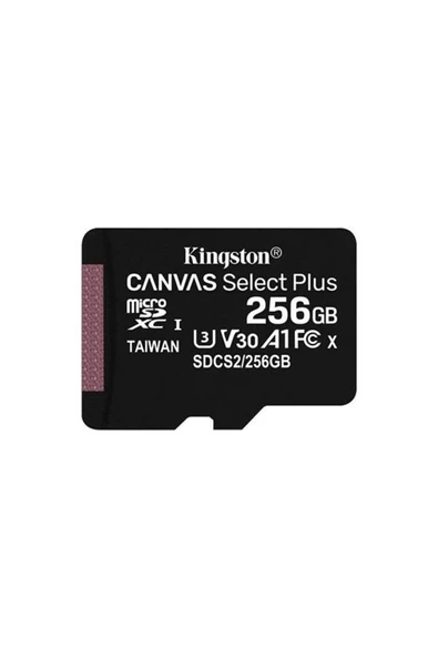 Kingston 256GB microSDXC Canvas Select Plus 100R A1 C10 Card + Adapter SDCS2/256GB ürün görseli
