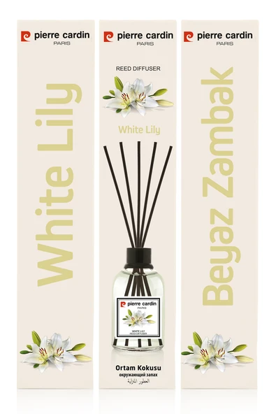Pierre Cardin Reed Diffuser 110 ml – White Lily – Beyaz Zambak Oda Kokusu - Resim 4