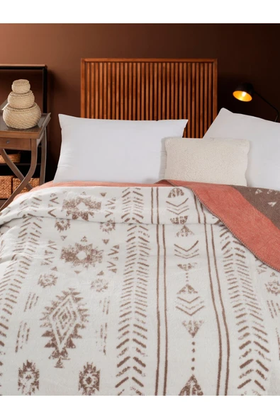 Vicuna Home Bohemian Pamuklu Çift Kişilik Battaniye - 4