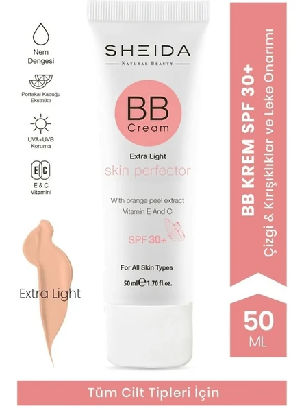 Sheida Bb Krem Extra Light 50ml - Resim 2