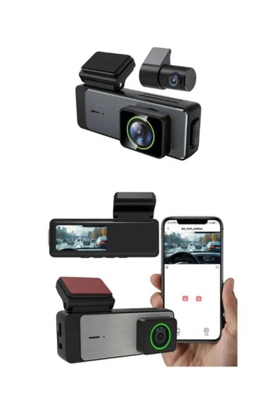 Hietech Araç içi Güvenlik Kamera Wifi Yüksek Kalite 4K Dashcam Gece Görüşü, Hareket Algılama Wifi Kamera