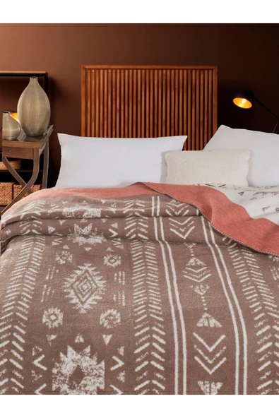 Vicuna Home Bohemian Pamuklu Çift Kişilik Battaniye - 5