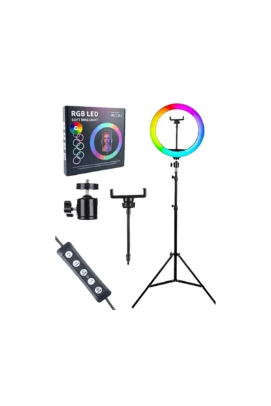 Hietech Led Işıklı Tripod 10 Inç Halka Makyaj Işığı Ayaklı Tripot - 2