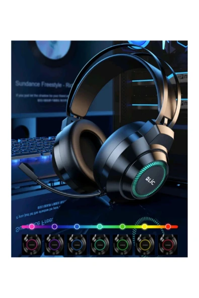 Hietech Gaming Oyuncu Mikrofonlu Kulaklık 3,5 mm Uyumlu Led Işıklı Kulaklık BGH1 - 2