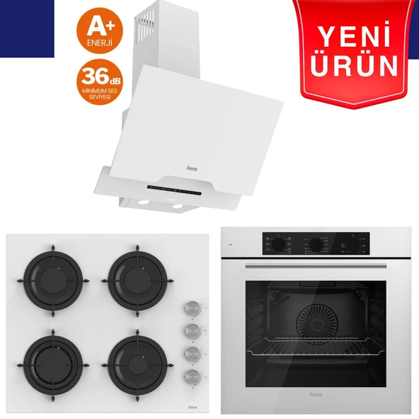 Ferre  FryArt Serisi - SilenArt  Ankastre Set ( XE63CB + CS206 -FA  + D064 -SA) ürün görseli