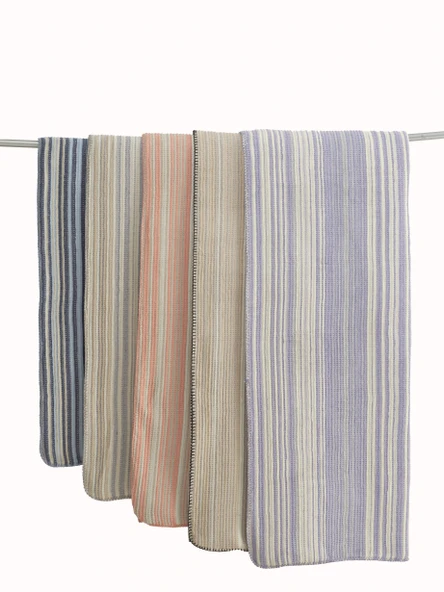 Vicuna Home Softy Pamuklu 4 Mevsim Çift Kişilik Battaniye - Lila - 12