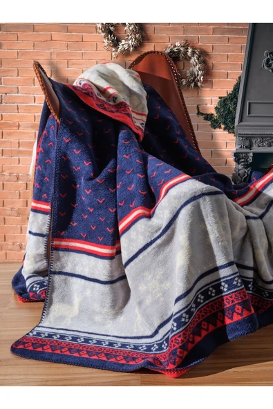 Vicuna Home January Pamuklu Yılbaşı battaniyesi