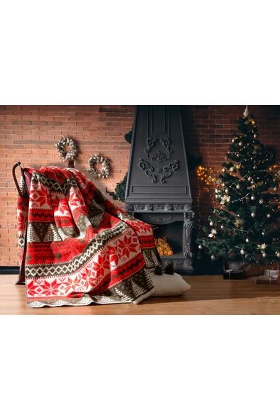 Vicuna Home Glow Pamuklu Yılbaşı battaniyesi - 2