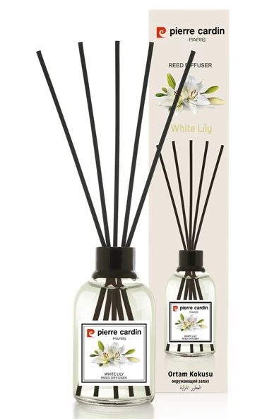 Pierre Cardin Reed Diffuser 110 ml – White Lily – Beyaz Zambak Oda Kokusu - Resim 2