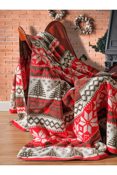 Vicuna Home Glow Pamuklu Yılbaşı battaniyesi