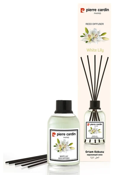 Pierre Cardin Reed Diffuser 110 ml – White Lily – Beyaz Zambak Oda Kokusu - Resim 3