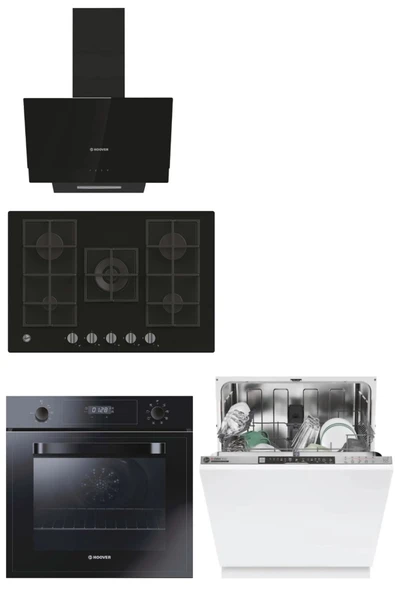 Hoover A+++ 5 Gözlü  Ankastre set ve Tam Ankastre Bulaşık Makinesi -  Beyaz Eşya Çeyiz Seti ürün görseli 1