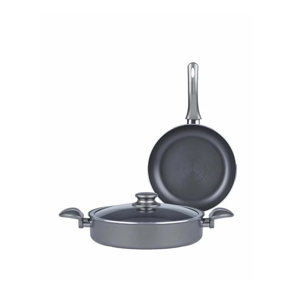 Acar Home Sıla 2’li Teflon Tava Ve Basık Tencere Seti