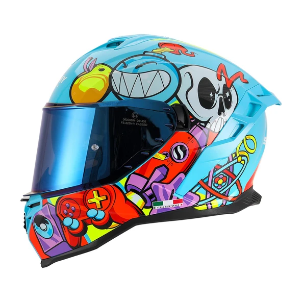 Sway Xbyc 867 Gamer Full Face Güneş Gözlüklü Kapalı Motosiklet Kaskı XL Beden ürün görseli