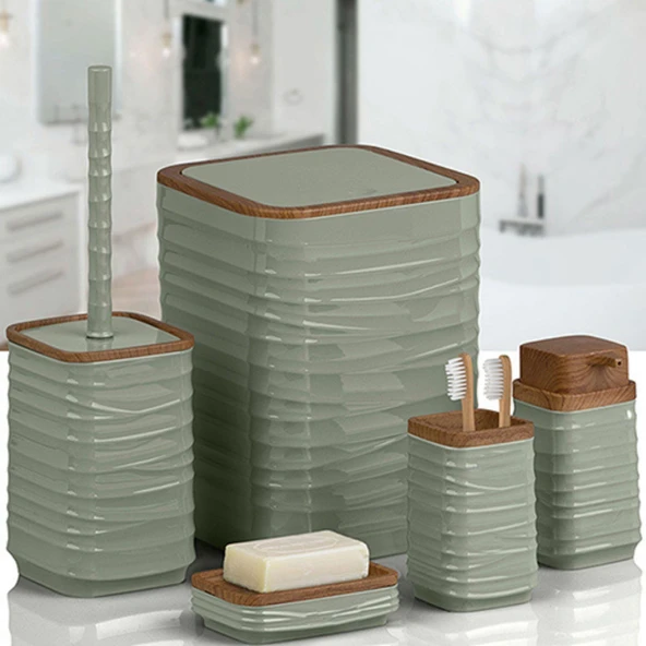 440-3Y LUNA 5 LI BANYO SETI AHSAP YESIL