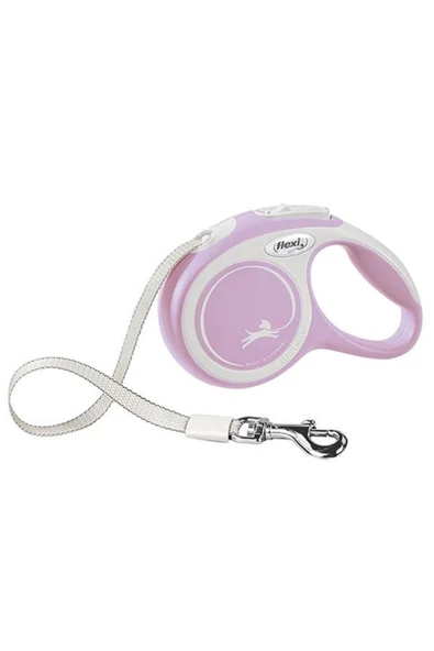 New Comfort Şerit Otomatik Köpek Gezdirme Tasması Small Rose 5 Mt