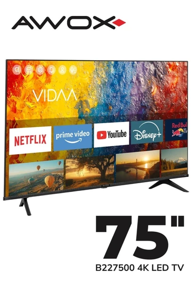 AWOX B227500 75" 189 Ekran Uydu Alıcılı 4K Ultra HD Smart LED TV - 4