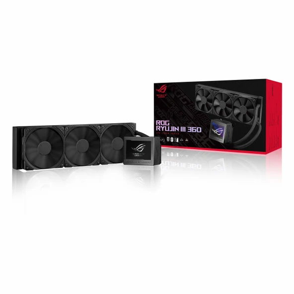 Asus ROG Ryujin III 360 360mm AM5/1700P Siyah İşlemci Sıvı Soğutucu ürün görseli 1