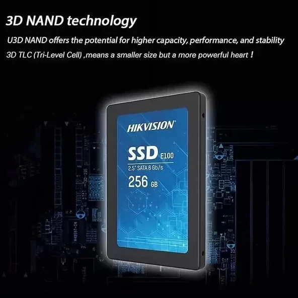 Hikvision E100/256G SATA 3.0 2.5" 256 GB SSD 25'li Paket - Resim 3