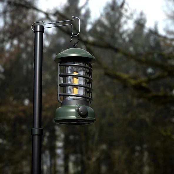 Madfox Vintage Glamping Kamp Lambası 300 Lümen - Resim 3