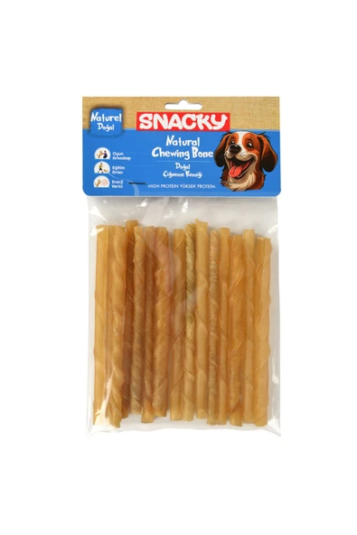 Snacky Natural Köpek Burgu 15'li *13cm *105g *10 Paket