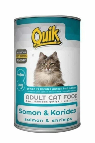 Quik Somon Ve Karidesli Konserve Kedi Maması 415 gr