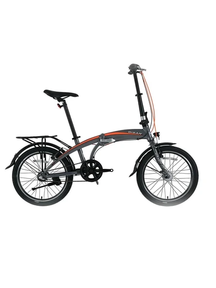 BİSAN FX 3500-NX3 KATLANIR BİSİKLET 32CM V 20 JANT NEX.3 VİTES METALİK GRİ TURUNCU ürün görseli