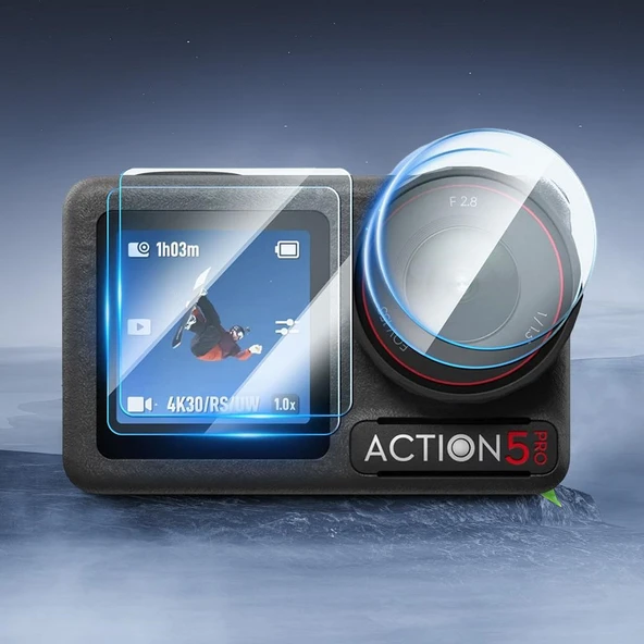 DJI Osmo Action 5 Pro Uyumlu Şeffaf Ekran koruyucu Nano Jelatin - Resim 7