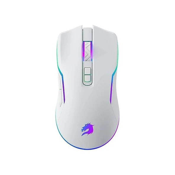 GameBooster M18 Inferno 2.4ghz Kablosuz RGB Aydınlatmalı Beyaz Profesyonel Gaming Mouse GB-WM18W ürün görseli 1