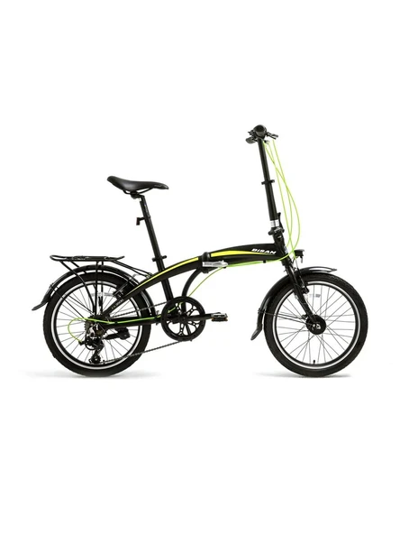 BİSAN FX 3500-TOURNEY KATLANIR BİSİKLET 32CM V 20 JANT 7 VİTES MAT SİYAH SARI ürün görseli