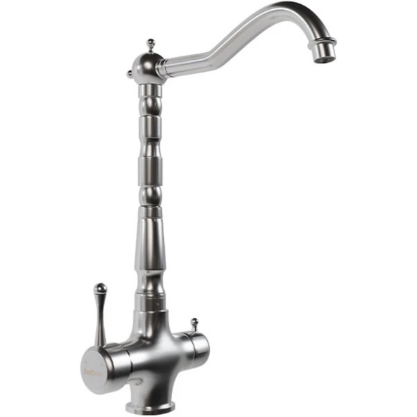 Real Stone Ares Rustik Arıtmalı Krom Mutfak Eviye Bataryası