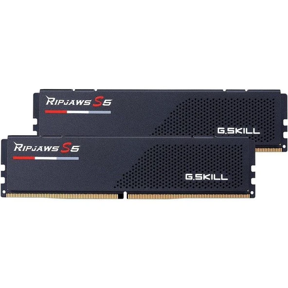 GSKILL Ripjaws S5 Siyah DDR5-6400Mhz CL32 32GB (2X16GB) DUAL (32-39-39-102) 1.40V F5-6400J3239G16GX2-RS5K