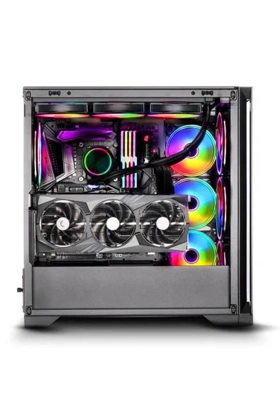 Green Griffin G9 Argb 2xusb3.0 1xusb3.1 1xtype-c Kumandalı Oyun Bilgisayar Kasası (PSU YOK) - 2