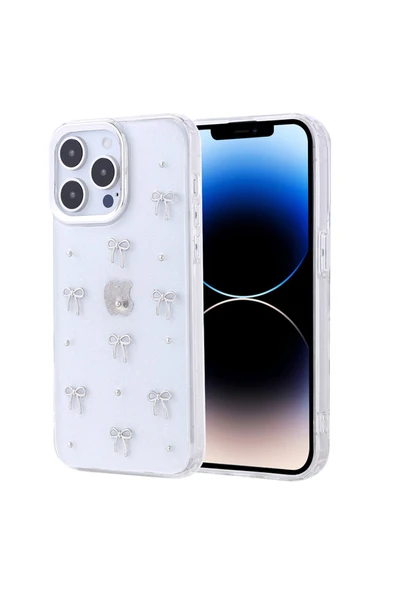 Coverzone iPhone 14 Pro ile uyumlu Kılıf Airbag Köşeli Şeffaf Baskılı Z-Kutup ürün görseli