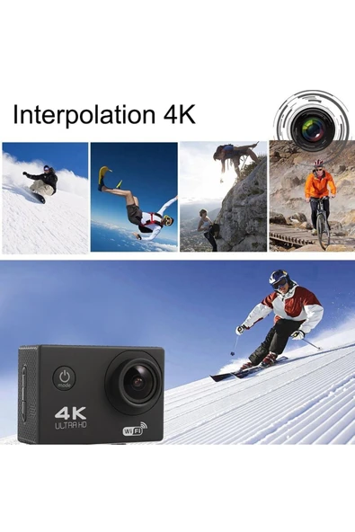 Coverzone 4K Aksiyon Kamerası H16 - 16MP, 170° Geniş Açı, 30M Su Geçirmez, WiFi, 64GB Destekli, 4K 30FPS - Resim 5