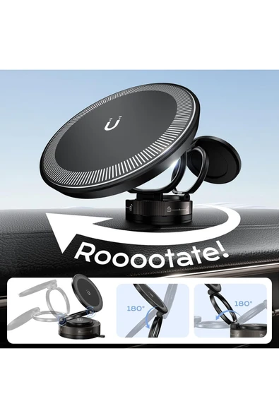 Xo Vakumlu Manyetik Araba Telefon Tutucu – 360° Döner, Katlanabilir, Güçlü Vantuzlu Stand C177 - Resim 5