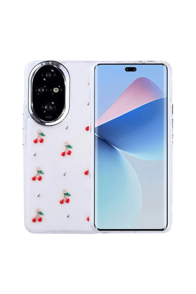 Coverzone Honor 200 ile uyumlu Kılıf Airbag Köşeli Şeffaf Baskılı Z-Kutup ürün görseli