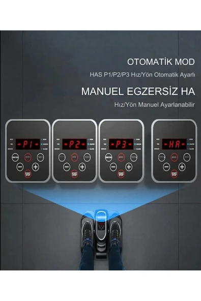 Coverzone Kumandalı Elektrikli Ayak Egzersiz Bisikleti | LCD Ekranlı Portatif Rehabilitasyon Cihazı TY-005 - 7