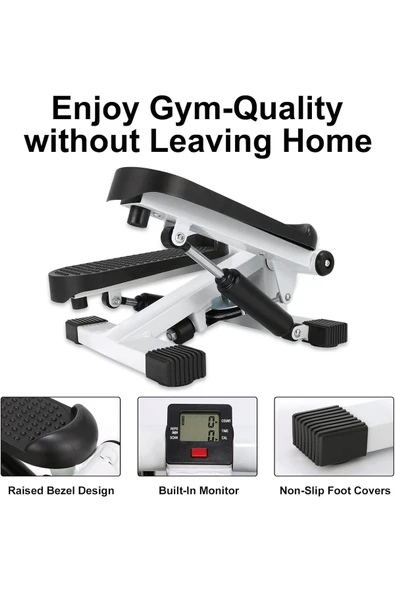 Coverzone Mini Step Cihazı Lcd Ekranlı, Direnç Bantlı, 117kg Taşıma Kapasiteli Taşınabilir Ly5001 - Resim 5