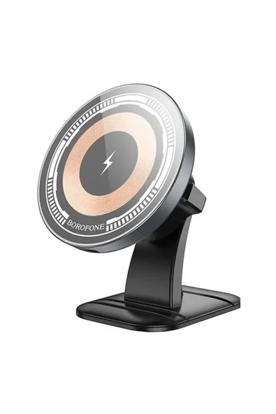 Borofone Magsafe ile Uyumlu Manyetik Kablosuz Hızlı Şarj Araç Tutucu, 360° Döner, Hızlı Şarj Desteği BH212 ürün görseli