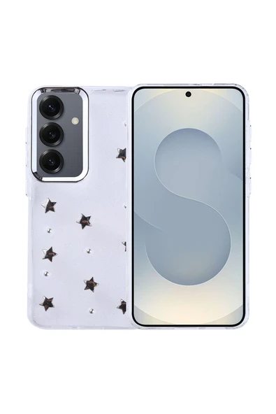 Coverzone Samsung Galaxy S24 ile uyumlu Kılıf Airbag Köşeli Şeffaf Baskılı Z-Kutup ürün görseli