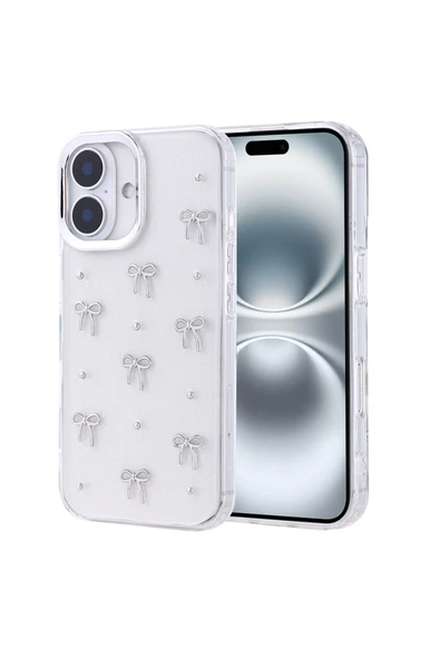 Coverzone iPhone 16 Plus ile uyumlu Kılıf Airbag Köşeli Şeffaf Baskılı Z-Kutup ürün görseli