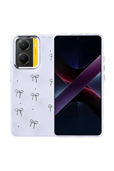 Coverzone Xiaomi Poco X7 Pro ile uyumlu Kılıf Airbag Köşeli Şeffaf Baskılı Z-Kutup ürün görseli