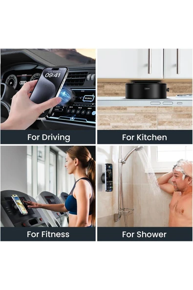 Xo Otomatik Vantuzlu Direksiyon Torpido Konsol Ekran Mıknatıslı Metal Araç İçi Telefon Tutucu C155 - Resim 3