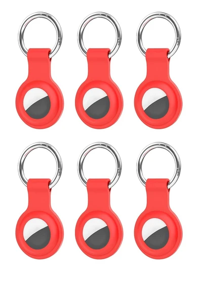 Coverzone Uyumlu Anahtarlıklı Silikon Kılıf A010 Koruyucu Anahtarlık Kırmızı 6'lı Paket ürün görseli
