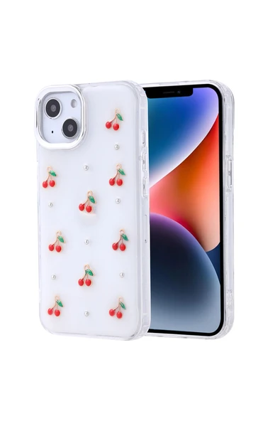 Coverzone iPhone 13 ile uyumlu Kılıf Airbag Köşeli Şeffaf Baskılı Z-Kutup ürün görseli