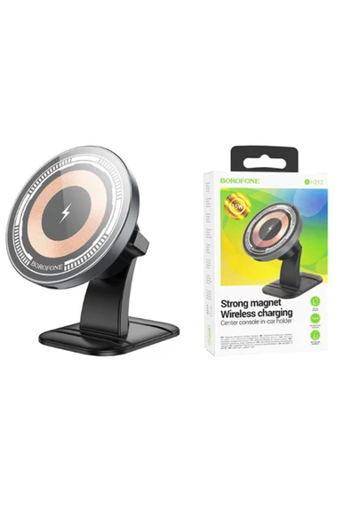 Borofone Magsafe ile Uyumlu Manyetik Kablosuz Hızlı Şarj Araç Tutucu, 360° Döner, Hızlı Şarj Desteği BH212 - Resim 6