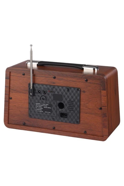 Coverzone Büyük Boy Retro Radyo Taşınabilir Bluetooth Speaker Ve Hoparlör Klasik Antika Tarzı 3299BT - Resim 4