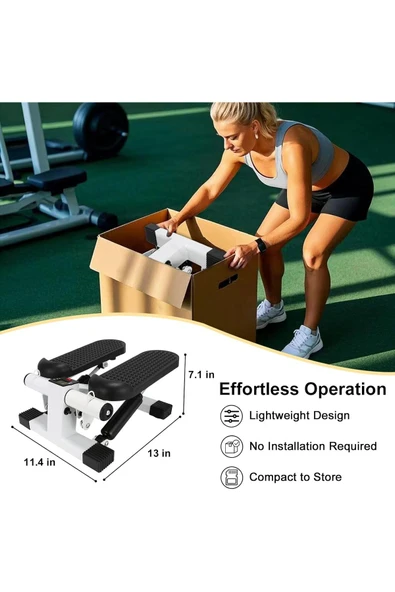 Coverzone Mini Step Cihazı Lcd Ekranlı, Direnç Bantlı, 117kg Taşıma Kapasiteli Taşınabilir Ly5001 - Resim 3